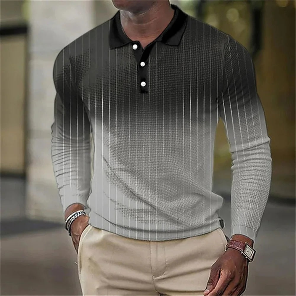 Men's Fashion Button Polo Shirt