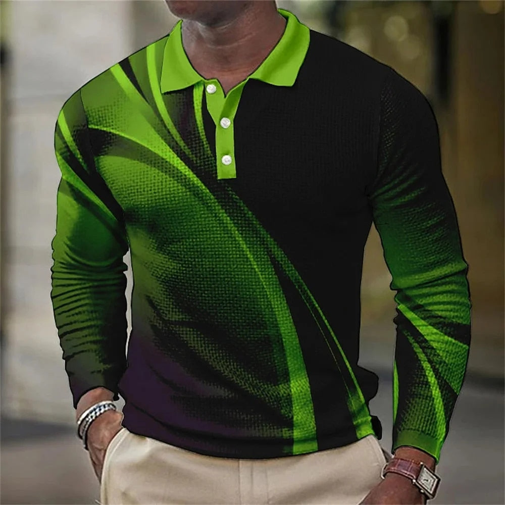 Men's Fashion Button Polo Shirt