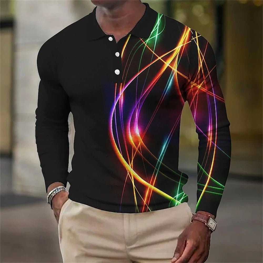 Men's Fashion Button Polo Shirt