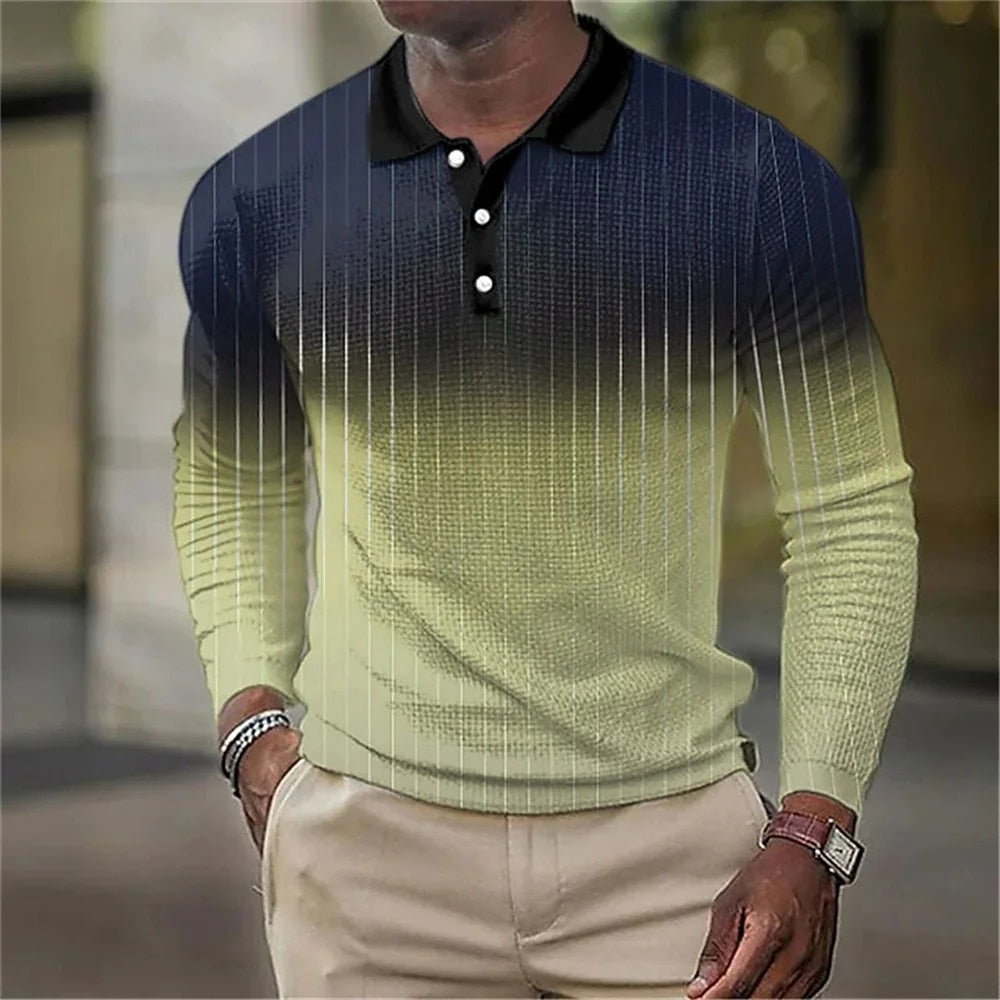 Men's Fashion Button Polo Shirt