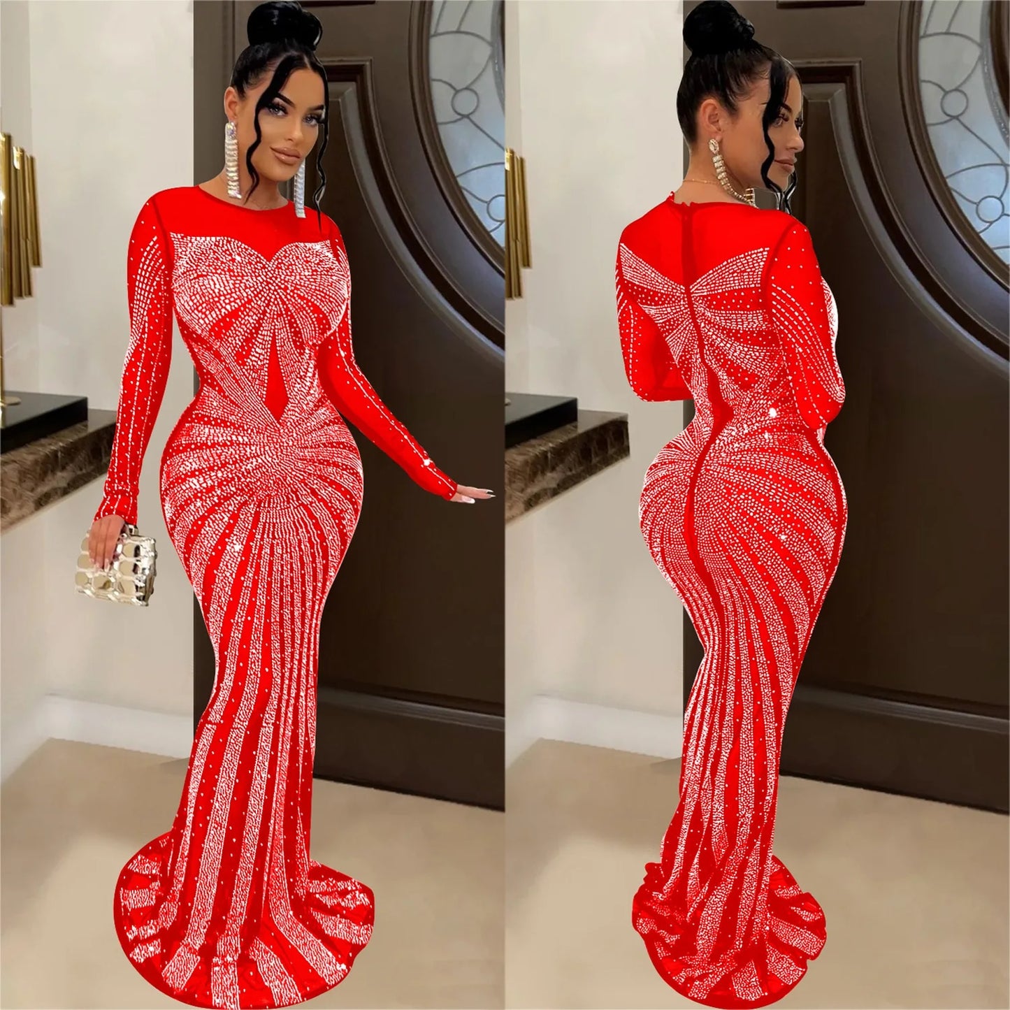 Estrella - Evening Bodycon Maxi Dress