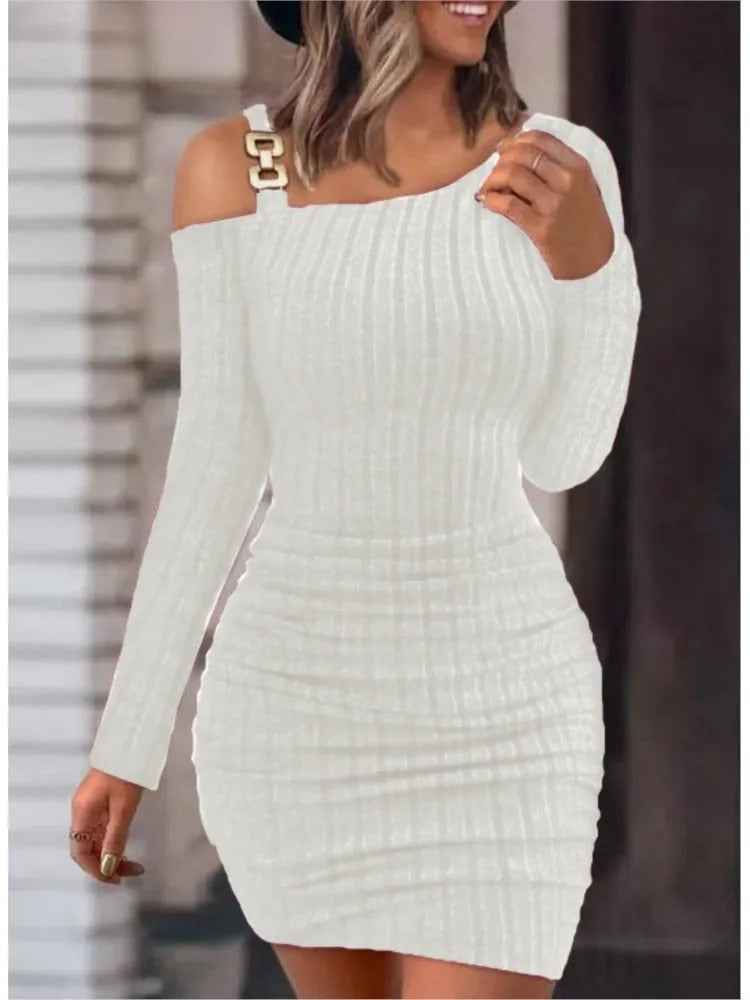 Heather - Ribbed Sweater Dress