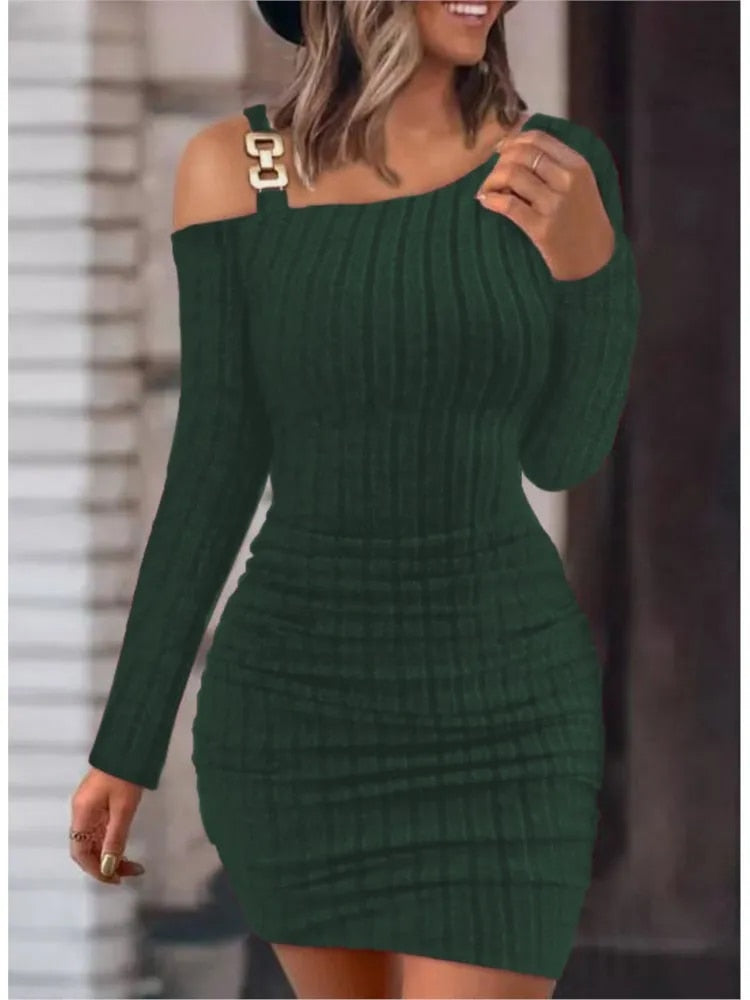 Heather - Ribbed Sweater Dress