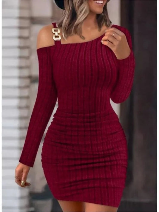 Heather - Ribbed Sweater Dress