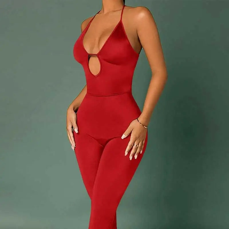 Candy Apple - Sexy Red Jumpsuit