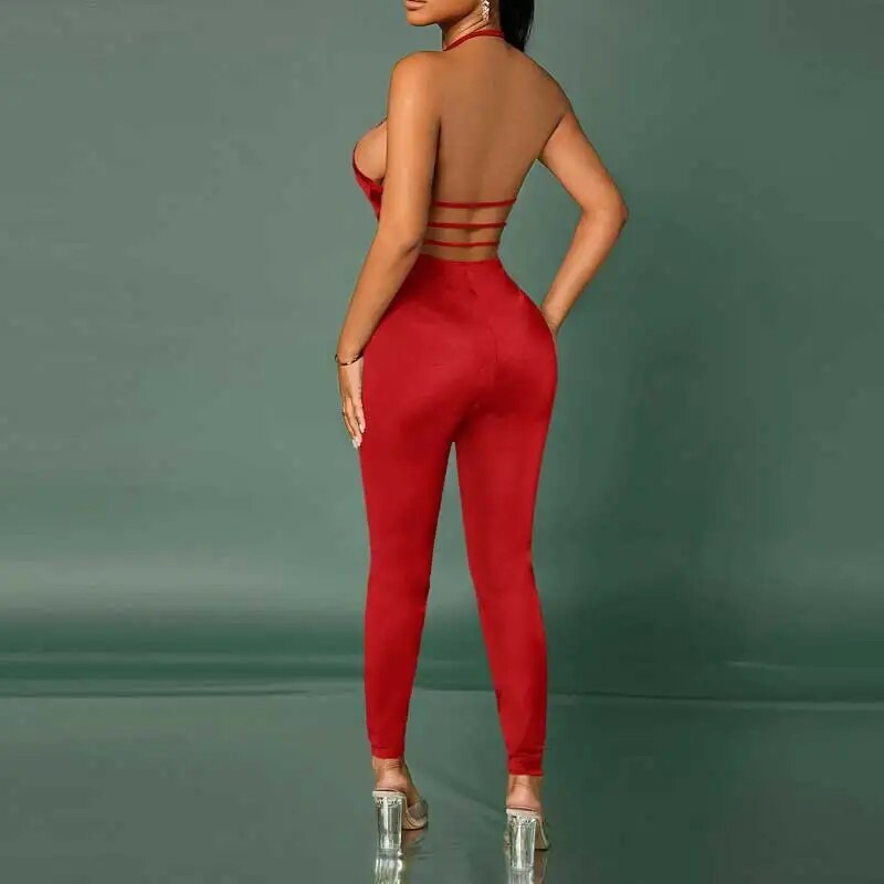 Candy Apple - Sexy Red Jumpsuit