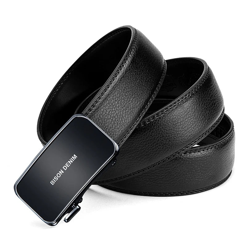 High Quality Genuine Leather Automatic Alloy Buckle Belt