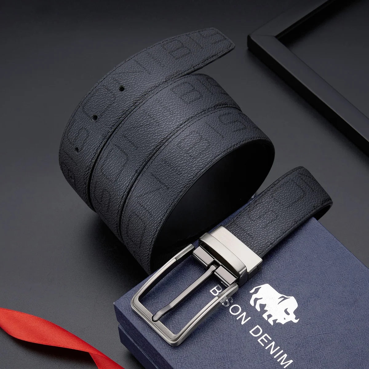 BISON DENIM Men Casual High Quality Belt Man Genuine Leather Belt Male Strap Luxury Trouser Jeans Dress Belt For Men