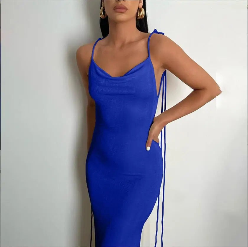 Baby Got Back - Backless Bodycon Maxi Dress