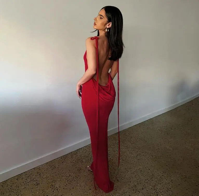 Baby Got Back - Backless Bodycon Maxi Dress