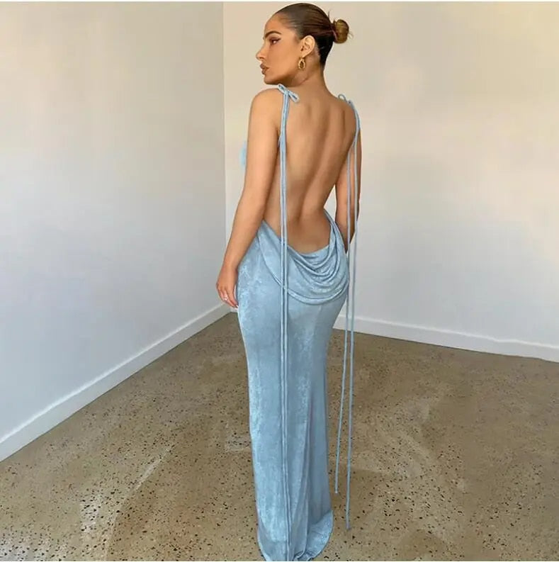 Baby Got Back - Backless Bodycon Maxi Dress