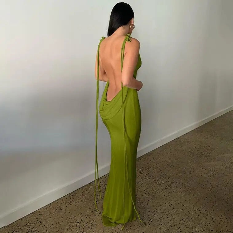 Baby Got Back - Backless Bodycon Maxi Dress