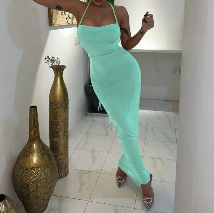 Baby Got Back - Backless Bodycon Maxi Dress