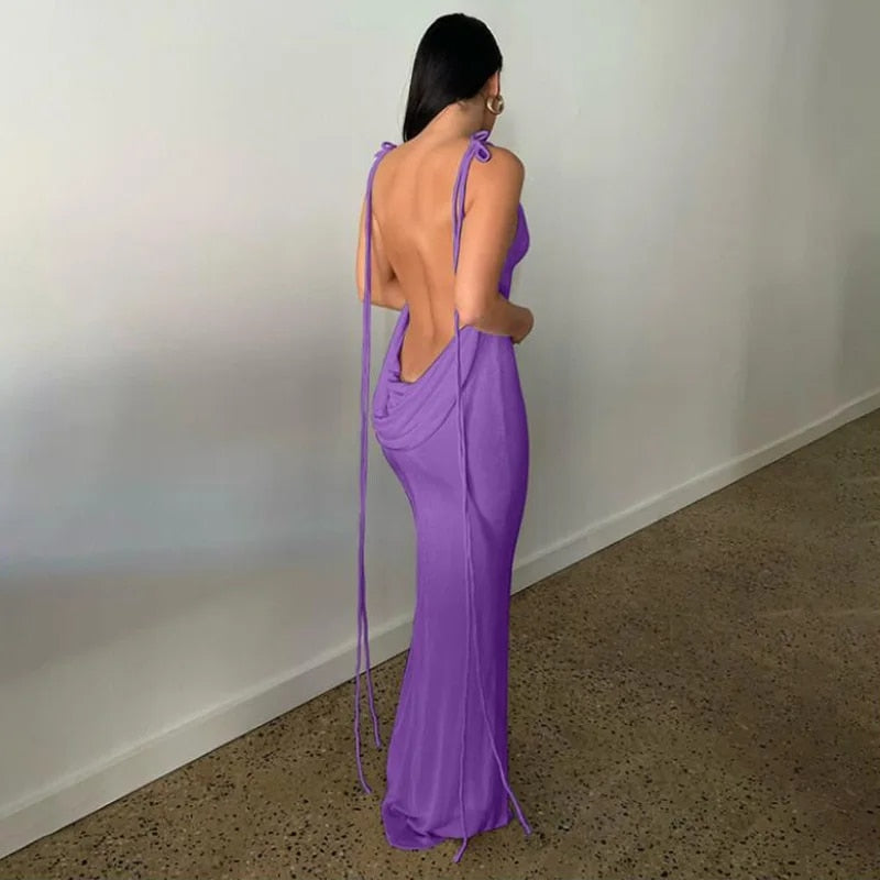 Baby Got Back - Backless Bodycon Maxi Dress