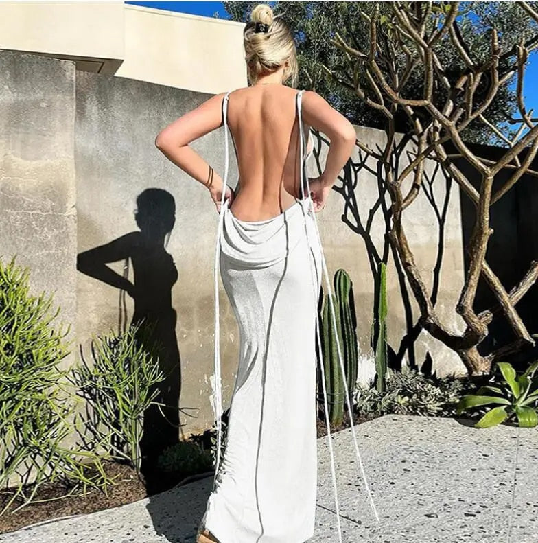 Baby Got Back - Backless Bodycon Maxi Dress