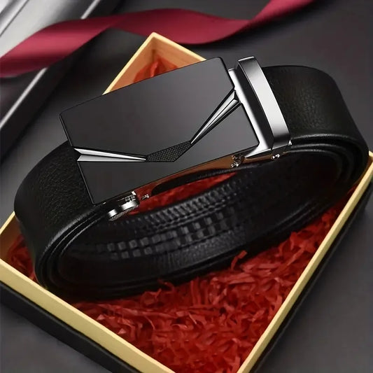 Men's  Leather Automatic Buckle Belt