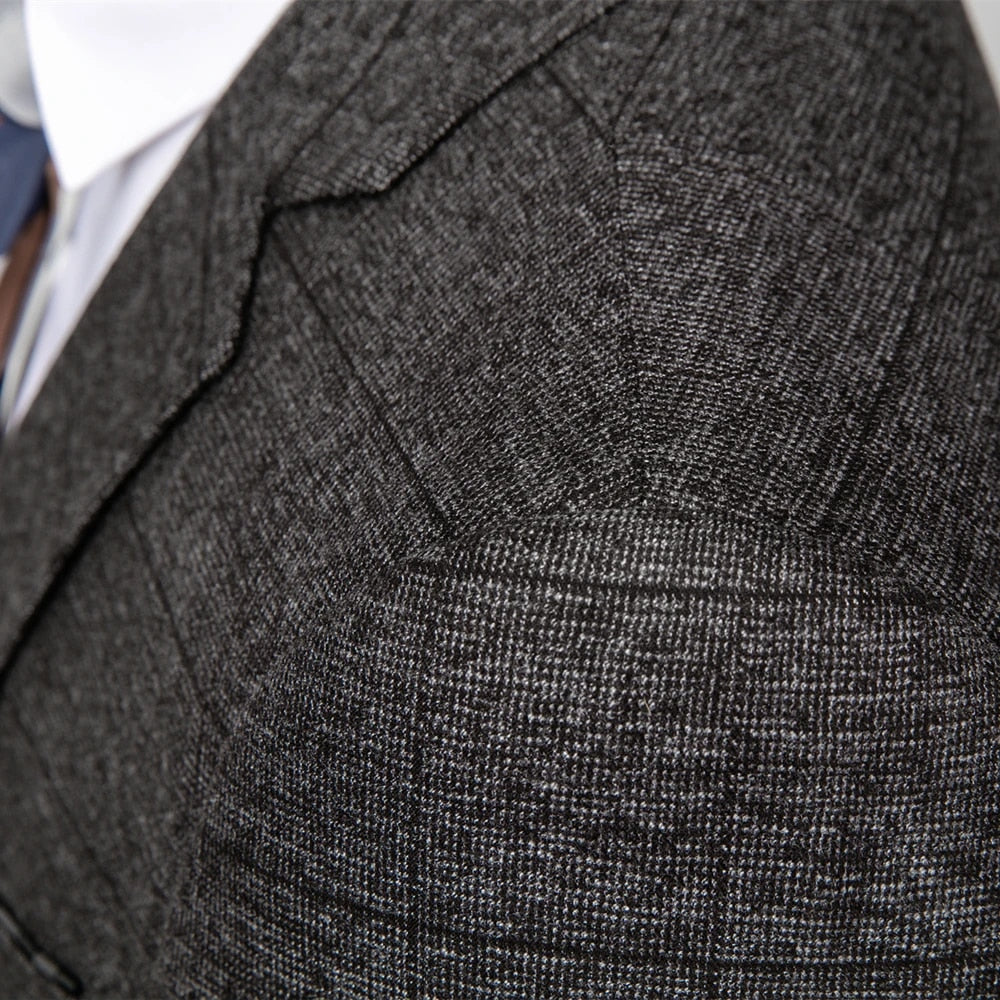 Plaid Striped Suit. Two-Piece and Three-Piece Options