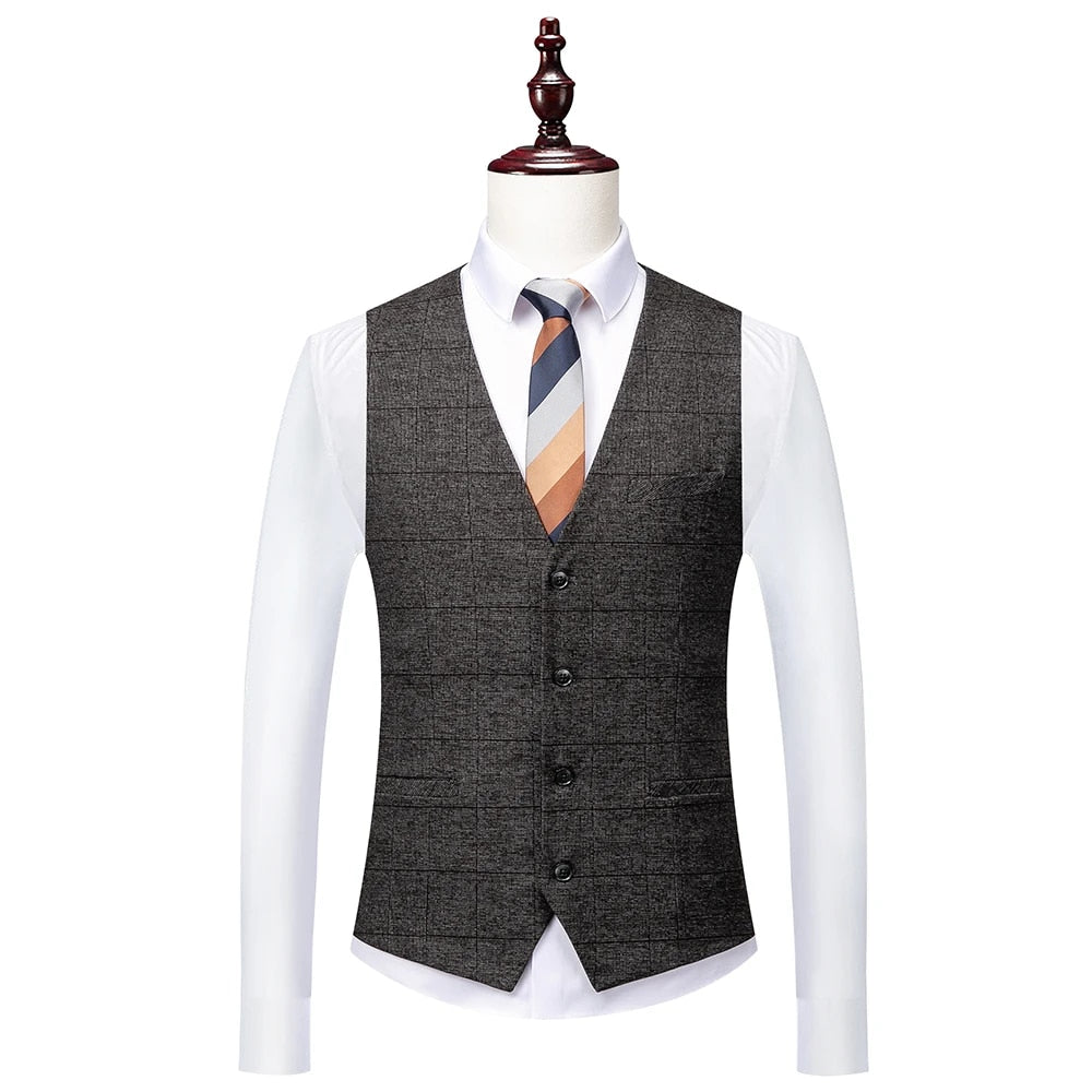Plaid Striped Suit. Two-Piece and Three-Piece Options