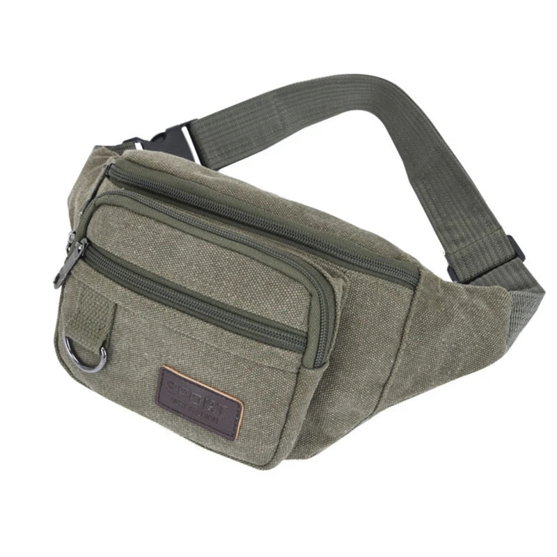 Unisex Canvas Chest Waist Bag