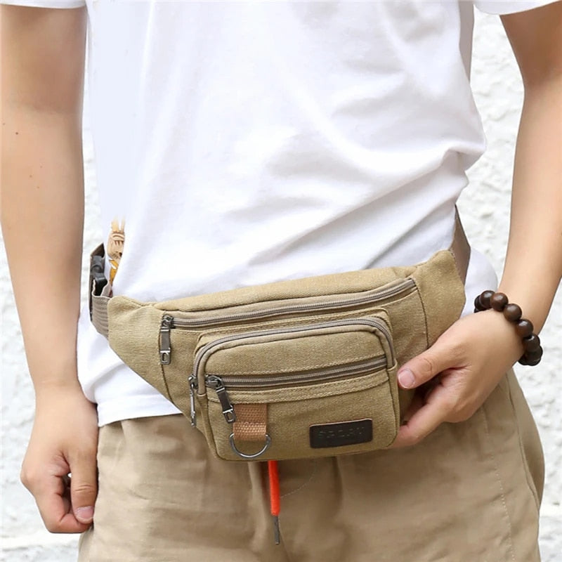 Unisex Canvas Chest Waist Bag