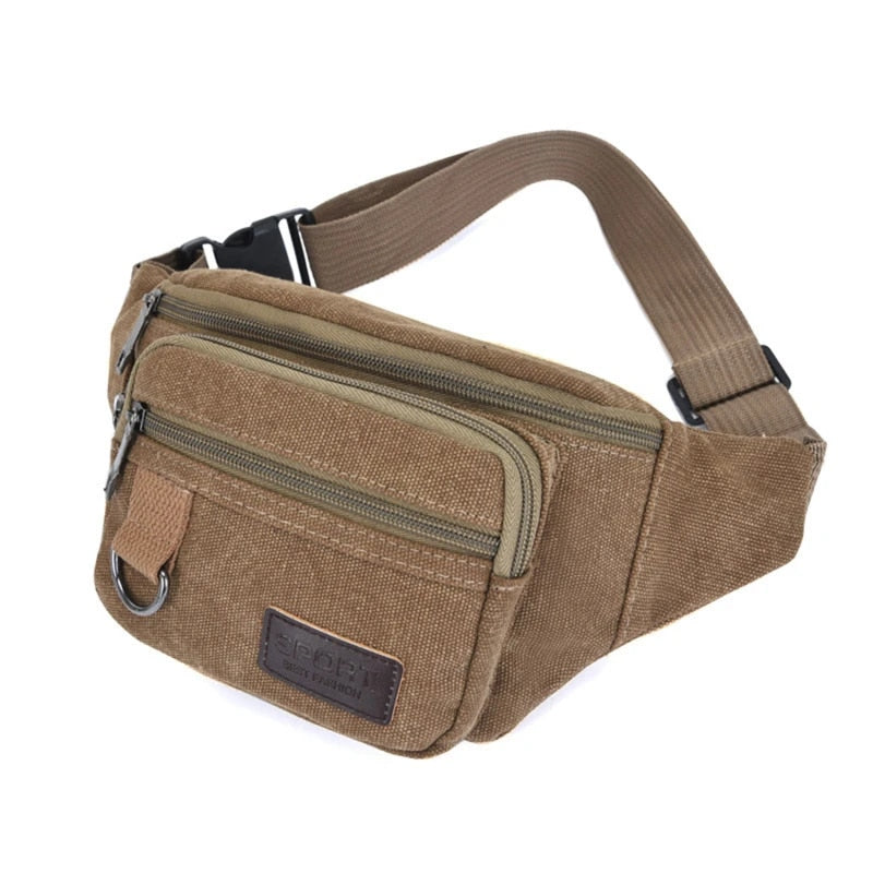 Unisex Canvas Chest Waist Bag