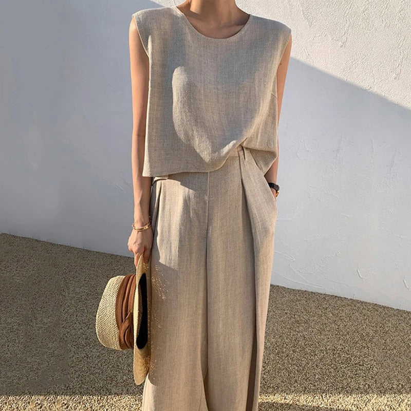 Patty - Cotton Linen Two-Piece Suit