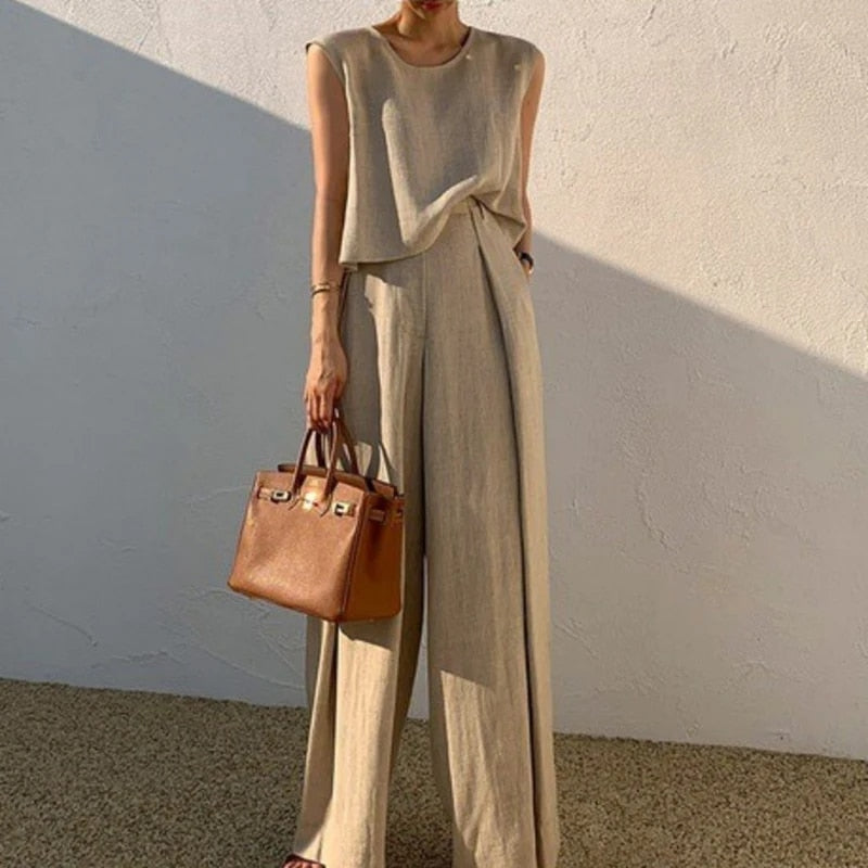 Patty - Cotton Linen Two-Piece Suit