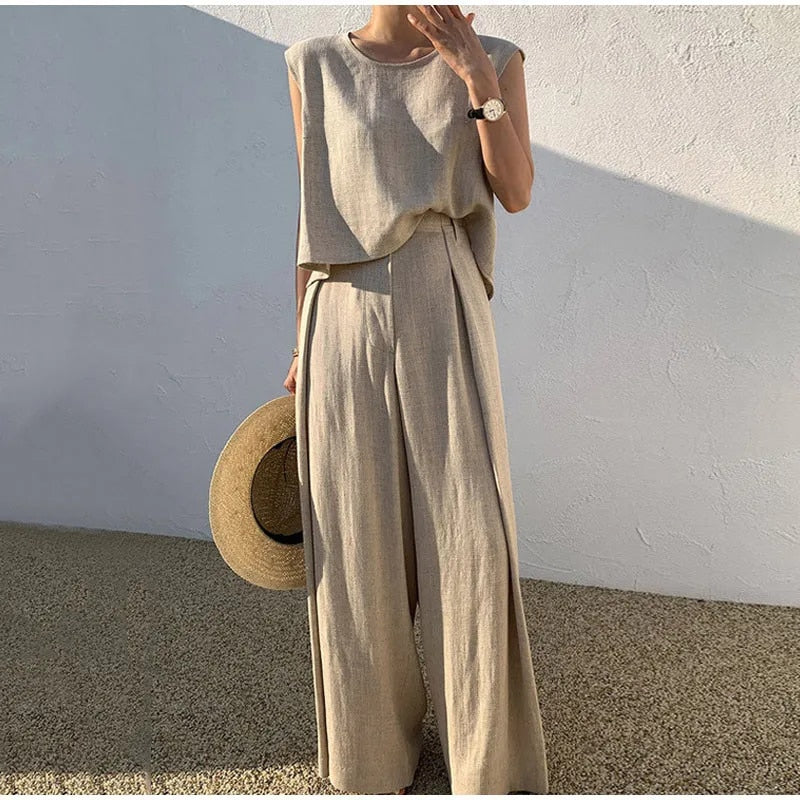 Patty - Cotton Linen Two-Piece Suit