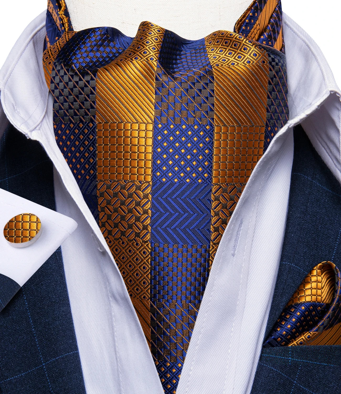 Three-Piece Jacquard Cravat Set