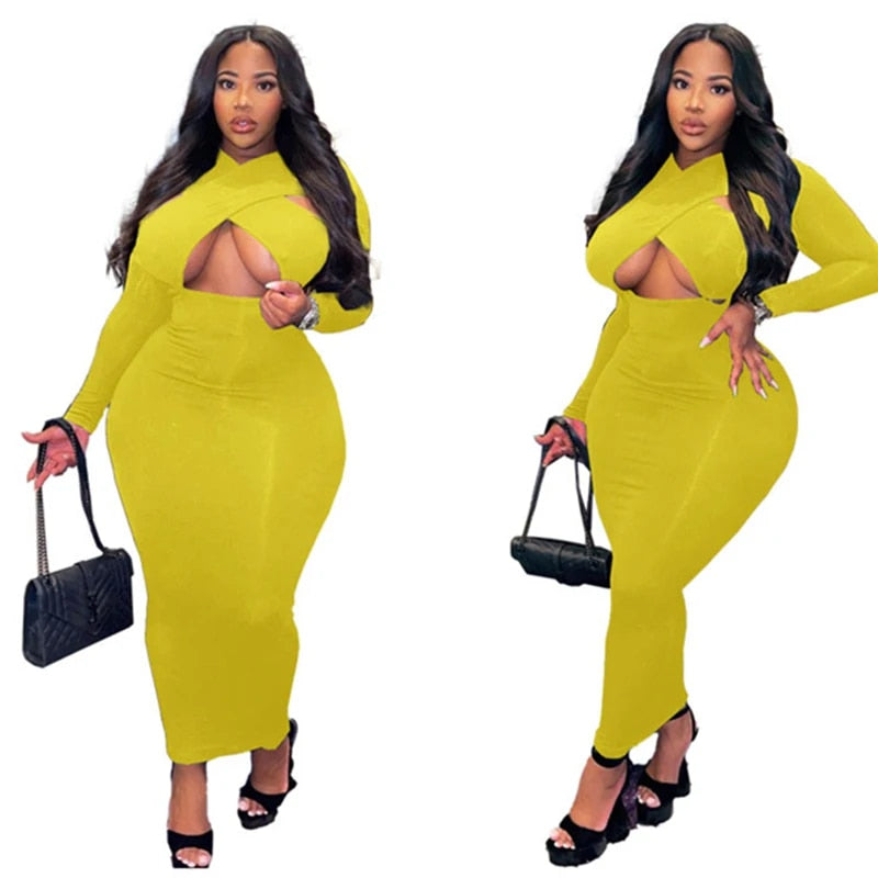 Yemi - Women's Plus Size Sexy Maxi Dress