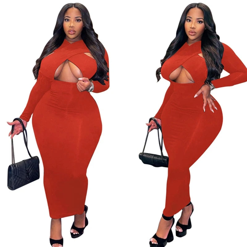 Yemi - Women's Plus Size Sexy Maxi Dress