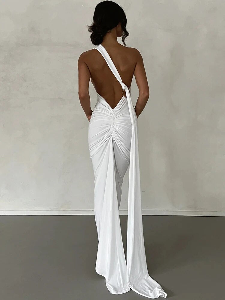 There She Goes - Backless Bodycon Maxi Dress