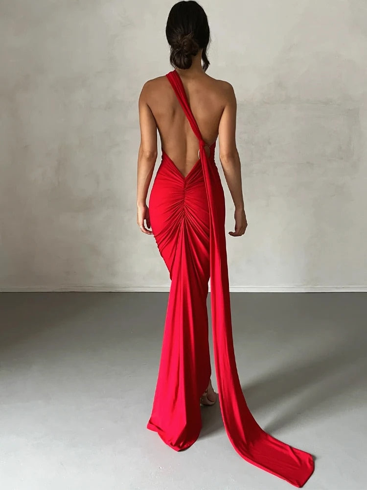 There She Goes - Backless Bodycon Maxi Dress