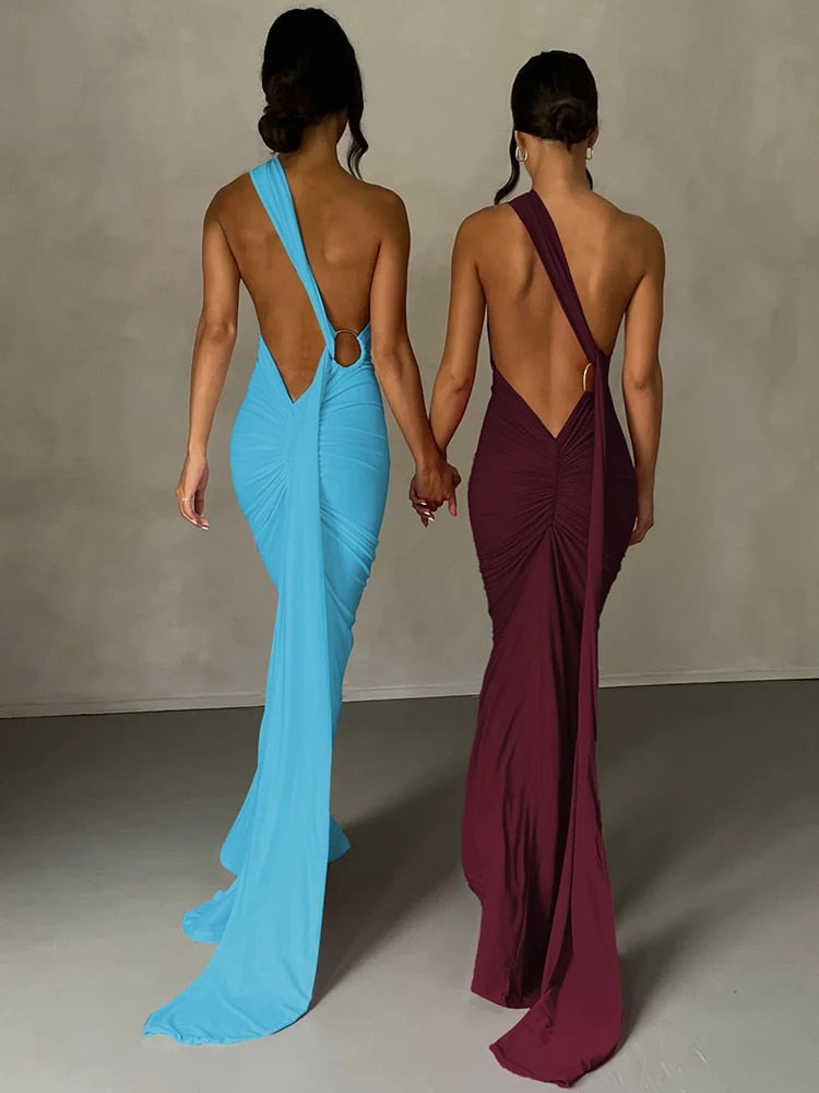 There She Goes - Backless Bodycon Maxi Dress