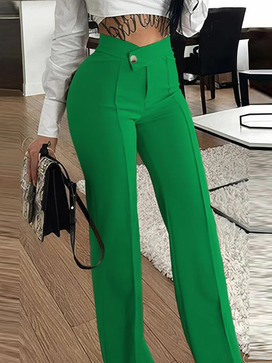 Kyleigh - Elegant High-Waist Fashion Pants