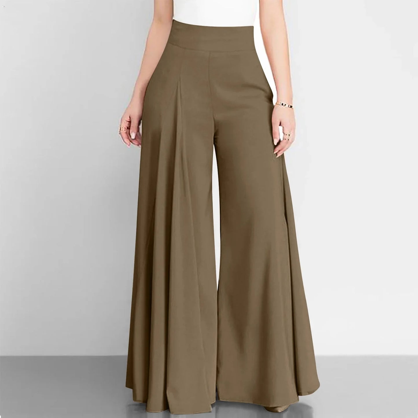 Nine to Five - Women's Business/Dressy Solid Wide-Leg Pants