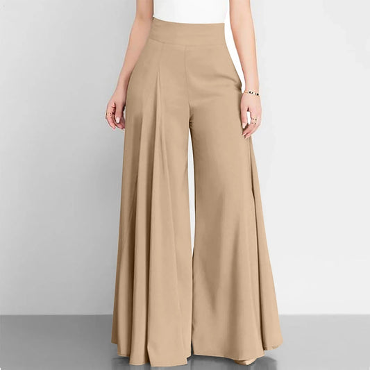 Nine to Five - Women's Business/Dressy Solid Wide-Leg Pants