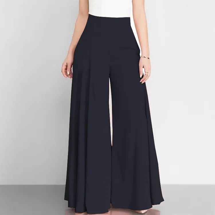 Nine to Five - Women's Business/Dressy Solid Wide-Leg Pants