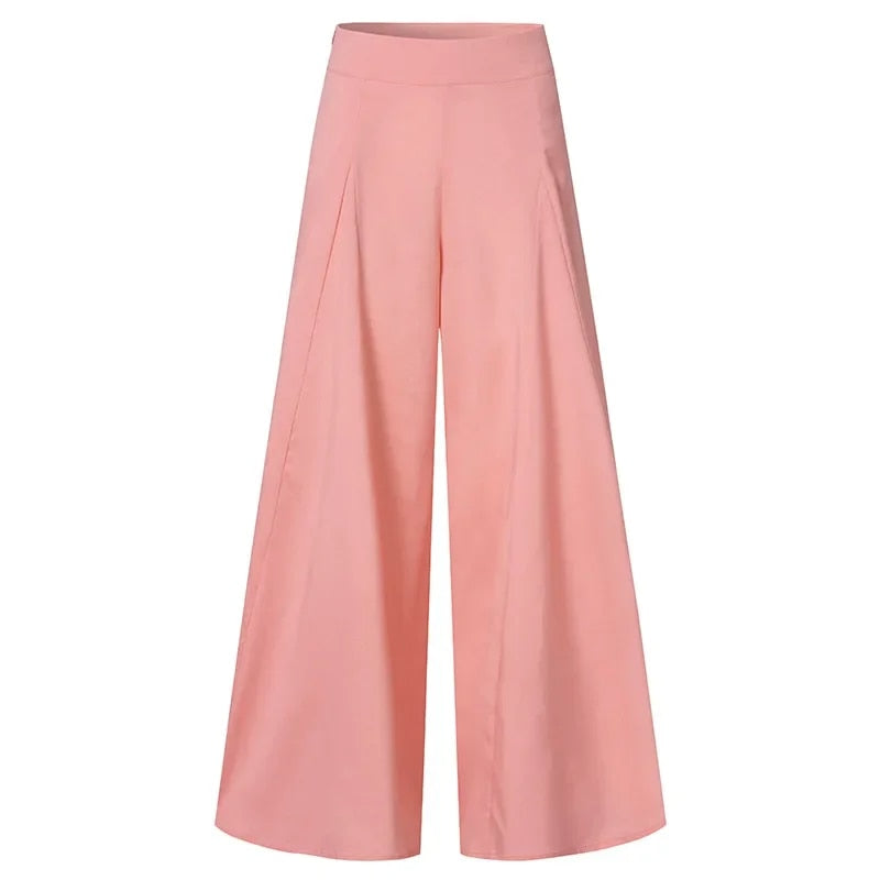 Nine to Five - Women's Business/Dressy Solid Wide-Leg Pants