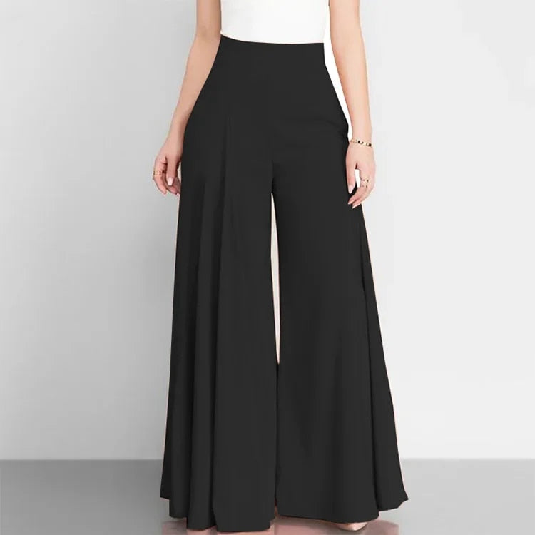 Nine to Five - Women's Business/Dressy Solid Wide-Leg Pants