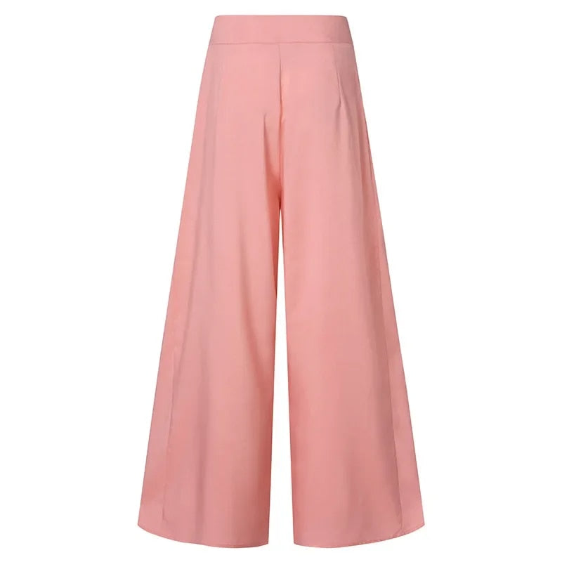 Nine to Five - Women's Business/Dressy Solid Wide-Leg Pants