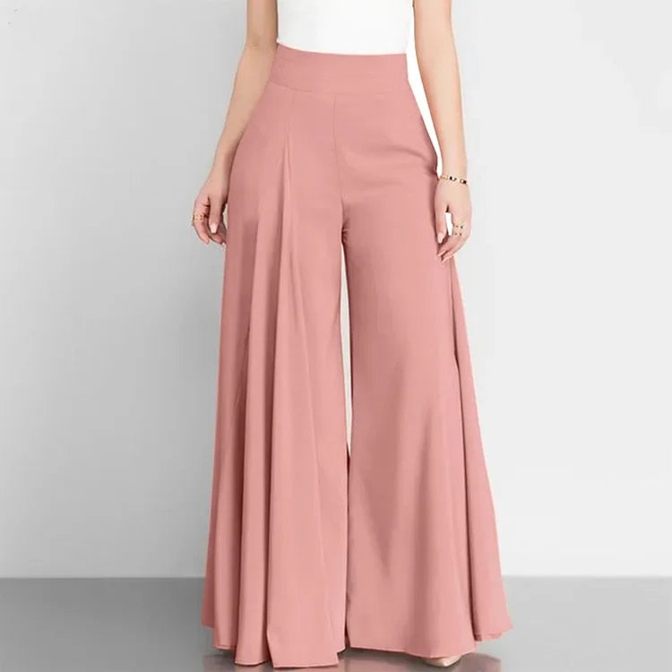 Nine to Five - Women's Business/Dressy Solid Wide-Leg Pants