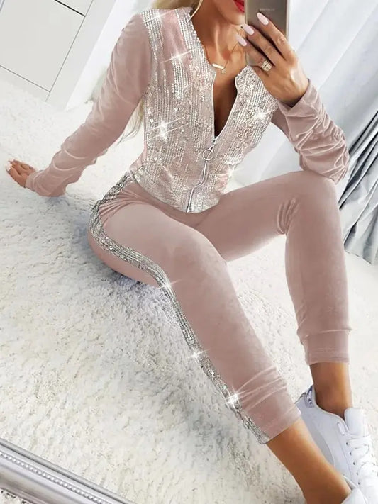 Rain Or Shine - Women's Sequin Matching Set