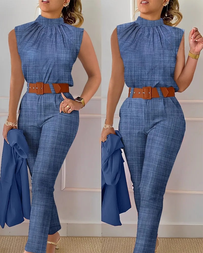 Down To Business - Beautiful Two-Piece Professional Pants Suit