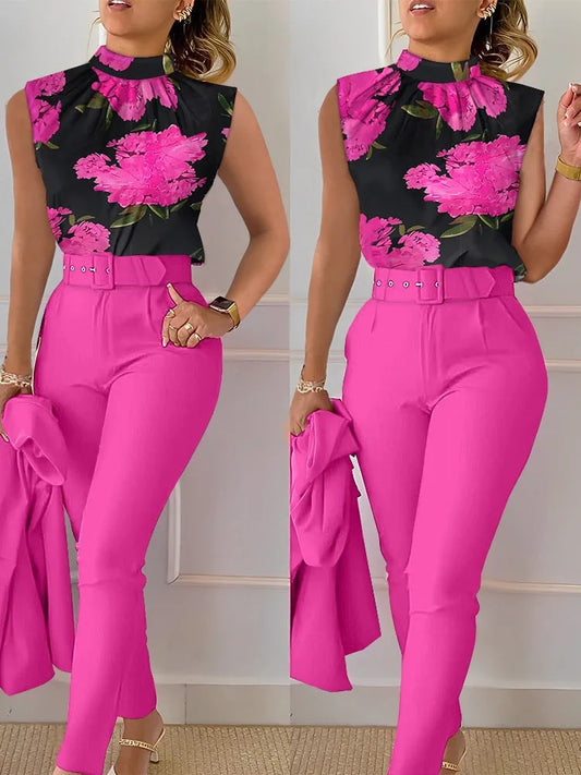 Down To Business - Beautiful Two-Piece Professional Pants Suit