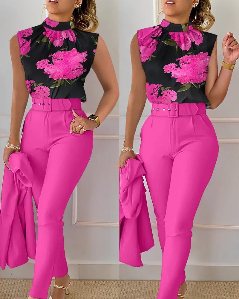 Down To Business - Beautiful Two-Piece Professional Pants Suit