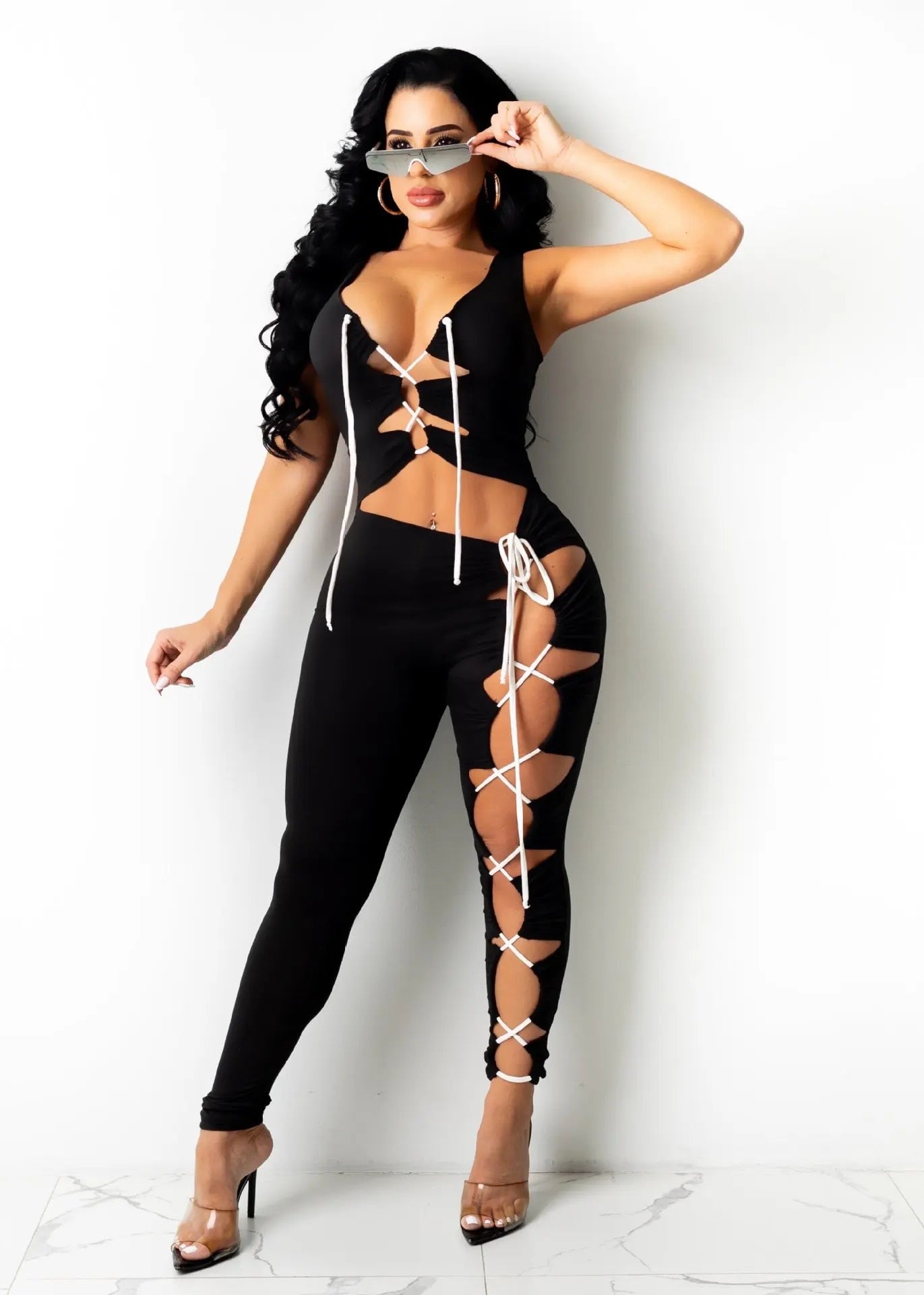 String On - Sexy Sleveless Stringed Jumpsuit