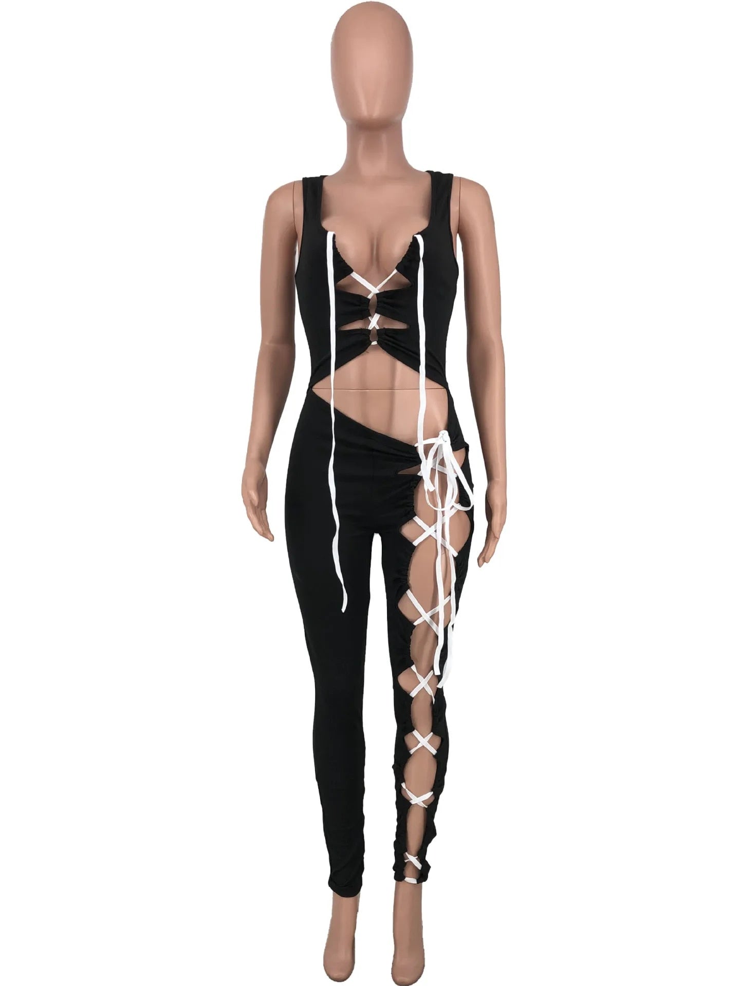 String On - Sexy Sleveless Stringed Jumpsuit