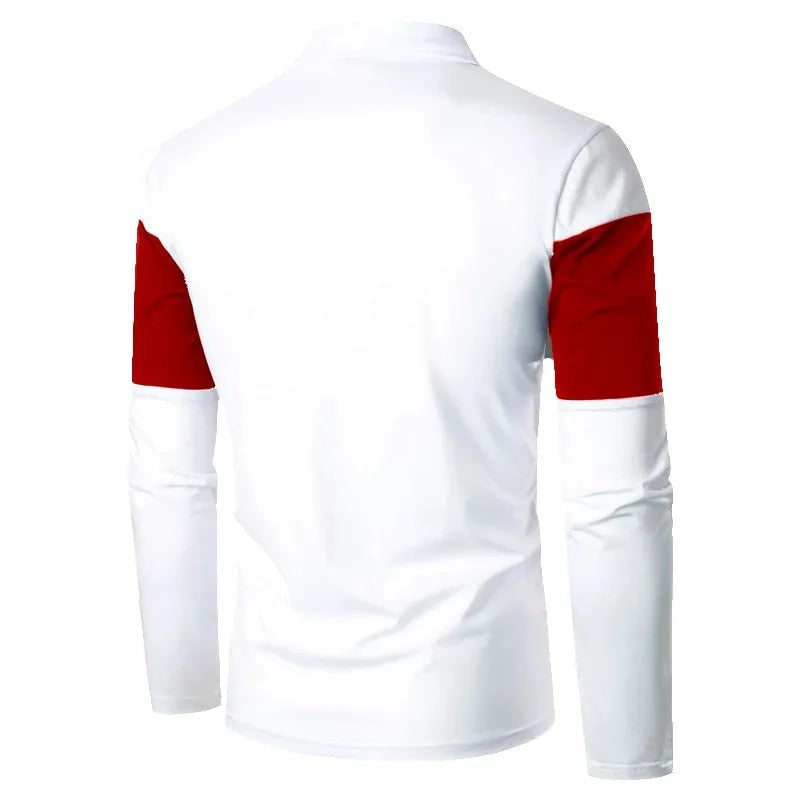 Men's Fashion Long Sleeve Polo Shirt