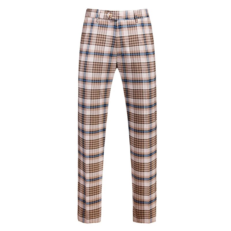 Herman - Men's Two-Piece Double Breasted Plaid Suit